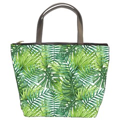 Green Leaves Bucket Bag by goljakoff