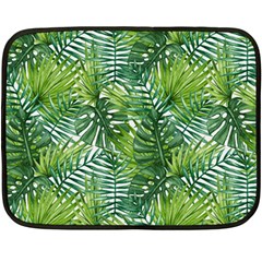 Green Leaves Fleece Blanket (mini) by goljakoff