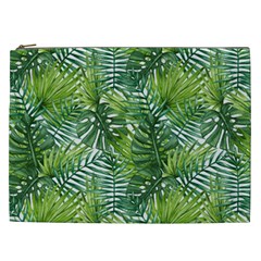 Green Leaves Cosmetic Bag (xxl) by goljakoff