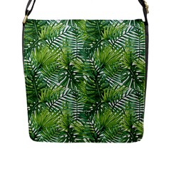 Green Leaves Flap Closure Messenger Bag (l) by goljakoff