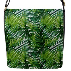 Green Leaves Flap Closure Messenger Bag (s) by goljakoff