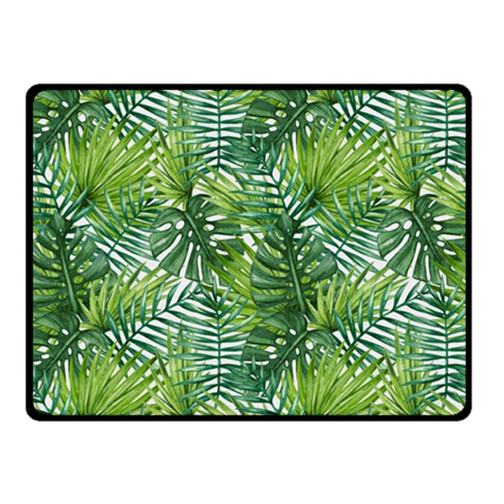 Green leaves Double Sided Fleece Blanket (Small) 