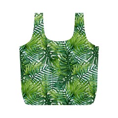 Green Leaves Full Print Recycle Bag (m) by goljakoff