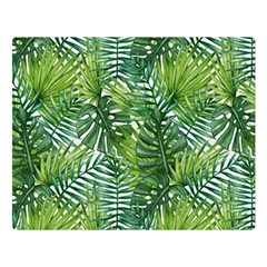 Green Leaves Double Sided Flano Blanket (large)  by goljakoff