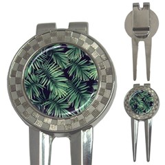 Green Palm Leaves 3-in-1 Golf Divots by goljakoff