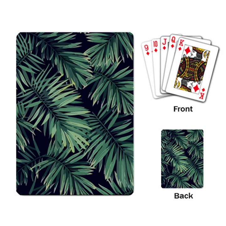 Green palm leaves Playing Cards Single Design (Rectangle)