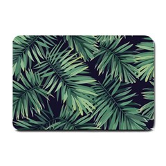 Green Palm Leaves Small Doormat  by goljakoff