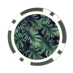 Green Palm Leaves Poker Chip Card Guard (10 Pack) by goljakoff