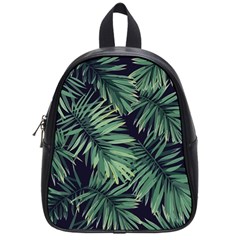 Green Palm Leaves School Bag (small) by goljakoff