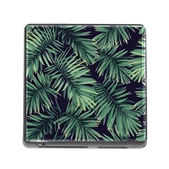 Green Palm Leaves Memory Card Reader (square 5 Slot) by goljakoff