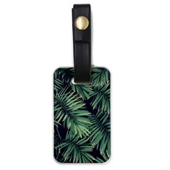 Green Palm Leaves Luggage Tag (one Side) by goljakoff