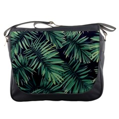 Green Palm Leaves Messenger Bag by goljakoff