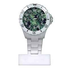 Green Palm Leaves Plastic Nurses Watch by goljakoff