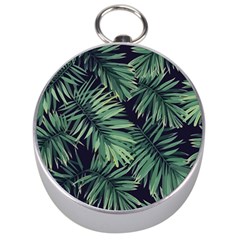 Green Palm Leaves Silver Compasses by goljakoff