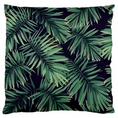 Green Palm Leaves Standard Flano Cushion Case (one Side) by goljakoff