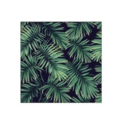 Green Palm Leaves Satin Bandana Scarf by goljakoff