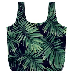 Green Palm Leaves Full Print Recycle Bag (xxl) by goljakoff