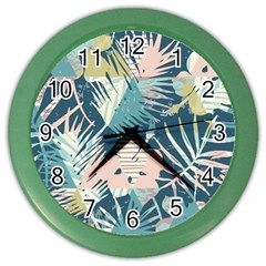 Abstract Flowers Color Wall Clock