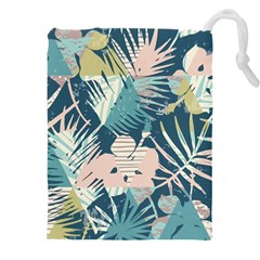 Abstract Flowers Drawstring Pouch (5xl) by goljakoff