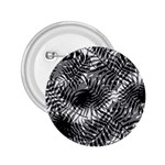 Tropical leafs pattern, black and white jungle theme 2.25  Buttons Front