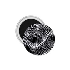 Tropical Leafs Pattern, Black And White Jungle Theme 1 75  Magnets by Casemiro