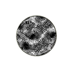 Tropical Leafs Pattern, Black And White Jungle Theme Hat Clip Ball Marker by Casemiro