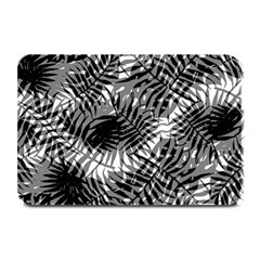 Tropical Leafs Pattern, Black And White Jungle Theme Plate Mats by Casemiro