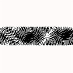 Tropical Leafs Pattern, Black And White Jungle Theme Large Bar Mats by Casemiro