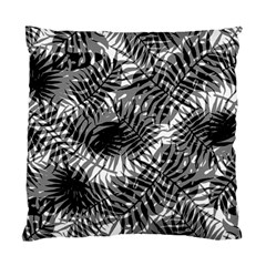 Tropical Leafs Pattern, Black And White Jungle Theme Standard Cushion Case (one Side) by Casemiro