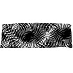 Tropical leafs pattern, black and white jungle theme Body Pillow Case Dakimakura (Two Sides) Back