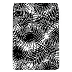 Tropical Leafs Pattern, Black And White Jungle Theme Removable Flap Cover (l) by Casemiro