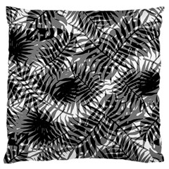 Tropical Leafs Pattern, Black And White Jungle Theme Standard Flano Cushion Case (one Side) by Casemiro