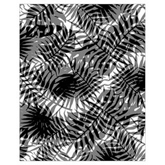 Tropical Leafs Pattern, Black And White Jungle Theme Drawstring Bag (small) by Casemiro