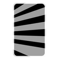 Striped Black And Grey Colors Pattern, Silver Geometric Lines Memory Card Reader (rectangular) by Casemiro