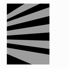 Striped Black And Grey Colors Pattern, Silver Geometric Lines Large Garden Flag (two Sides) by Casemiro