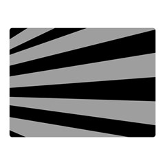 Striped Black And Grey Colors Pattern, Silver Geometric Lines Double Sided Flano Blanket (mini)  by Casemiro