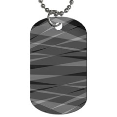 Abstract Geometric Pattern, Silver, Grey And Black Colors Dog Tag (two Sides) by Casemiro