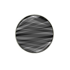 Abstract Geometric Pattern, Silver, Grey And Black Colors Hat Clip Ball Marker (4 Pack) by Casemiro