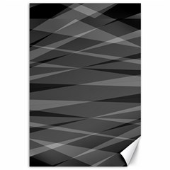 Abstract Geometric Pattern, Silver, Grey And Black Colors Canvas 12  X 18  by Casemiro