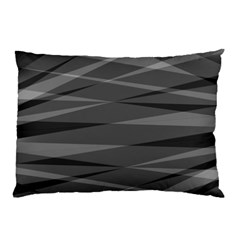 Abstract Geometric Pattern, Silver, Grey And Black Colors Pillow Case (two Sides) by Casemiro