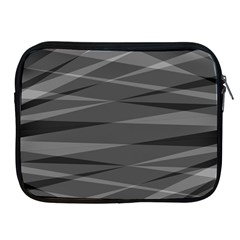 Abstract Geometric Pattern, Silver, Grey And Black Colors Apple Ipad 2/3/4 Zipper Cases by Casemiro