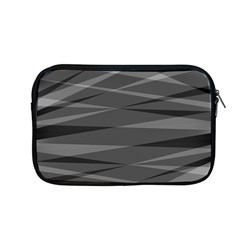 Abstract Geometric Pattern, Silver, Grey And Black Colors Apple Macbook Pro 13  Zipper Case by Casemiro