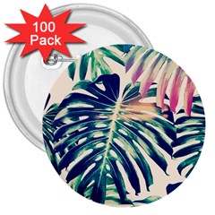 Monstera Leaf 3  Buttons (100 Pack)  by goljakoff