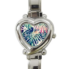 Monstera Leaf Heart Italian Charm Watch by goljakoff