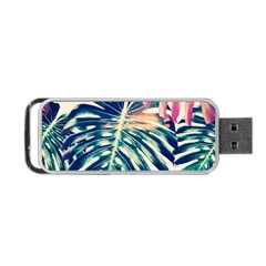 Monstera Leaf Portable Usb Flash (two Sides) by goljakoff