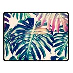 Monstera leaf Double Sided Fleece Blanket (Small)  45 x34  Blanket Back