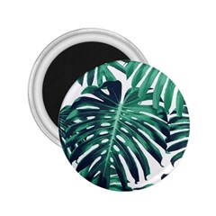 Green Monstera Leaf 2 25  Magnets by goljakoff