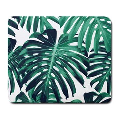 Green Monstera Leaf Large Mousepads by goljakoff