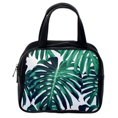 Green Monstera Leaf Classic Handbag (one Side) by goljakoff