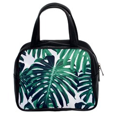 Green Monstera Leaf Classic Handbag (two Sides) by goljakoff